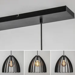 Straluma Hanglamp Dean 3-lichts zwart></noscript> Eettafellampen|Keukenverlichting