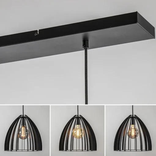 Straluma Hanglamp Dean 3-lichts zwart> Eettafellampen|Keukenverlichting