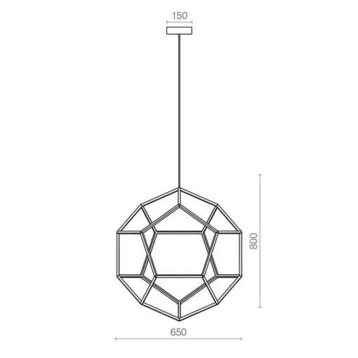 Straluma Hanglamp Dodeca 65 zwart> Hanglampen|Eettafellampen