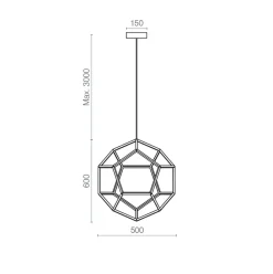Straluma Hanglamp Dodeca 50 zwart></noscript> Hanglampen|Eettafellampen