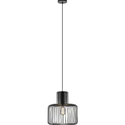 Straluma Hanglamp draad cilinder zwart met klos> Draadlampen|Eetkamerverlichting
