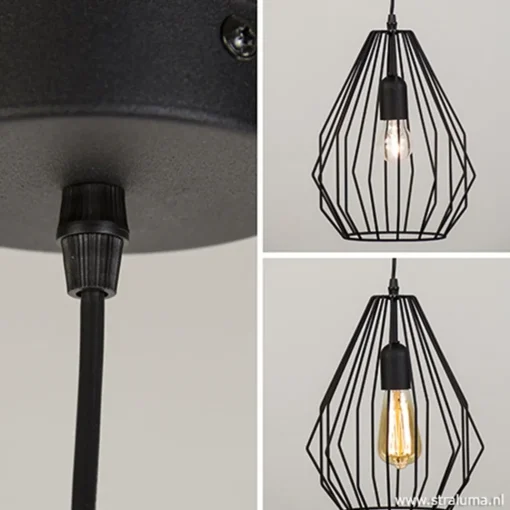 Straluma Hanglamp draad mat zwart> Draadlampen|Pendel Lampen