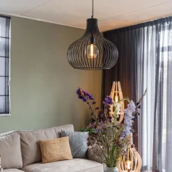 Straluma Hanglamp draad zwart groot 48cm></noscript> Eettafellampen|Draadlampen
