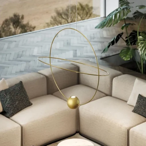 Straluma Hanglamp Elara 60cm goud/matgoud> Eettafellampen|Videverlichting
