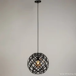 Straluma Hanglamp Emma bol zwart 40cm> Eettafellampen|Woonkamerlampen