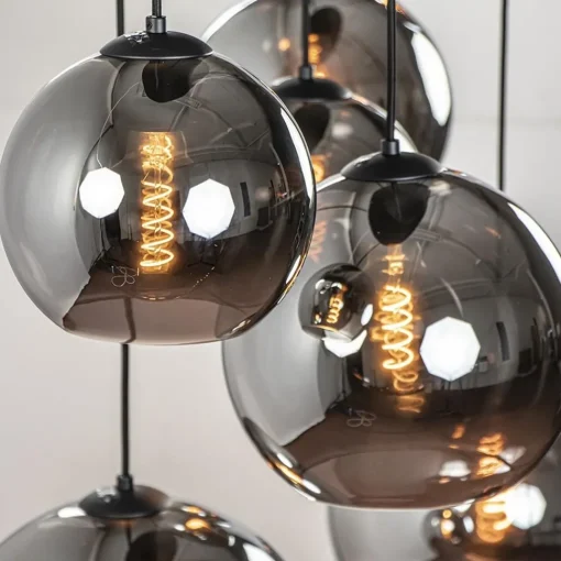 Straluma Hanglamp Fantasy Globe 8L zwart+smoke> Eettafellampen|Keukenverlichting