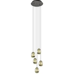 Straluma Hanglamp Golden Egg 5L rond zwart/goud> Hanglampen|Eettafellampen