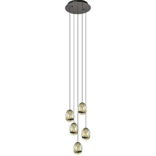 Straluma Hanglamp Golden Egg 5L rond zwart/goud> Hanglampen|Eettafellampen
