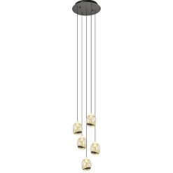Straluma Hanglamp Golden Egg 5L rond zwart/goud> Hanglampen|Eettafellampen