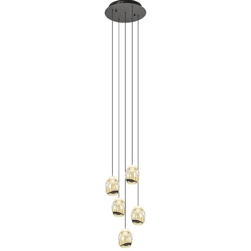 Straluma Hanglamp Golden Egg 5L rond zwart/goud> Hanglampen|Eettafellampen