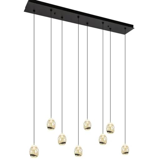 Straluma Hanglamp Golden Egg 8L zwart/goud> Hanglampen|Eettafellampen