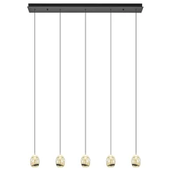 Straluma Hanglamp Golden Egg 5L zwart/goud> Hanglampen|Eettafellampen