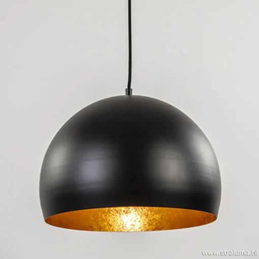 Straluma Hanglamp Jaicey bol zwart/goud> Woonkamerlampen|Slaapkamerlampen