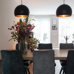 Straluma Hanglamp Jaicey bol zwart/goud></noscript> Woonkamerlampen|Slaapkamerlampen