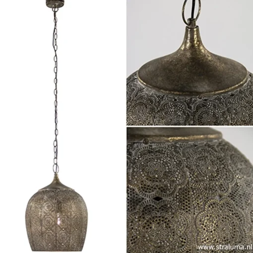 Straluma Hanglamp Kadiri antiek goud oosters> Light and Living|Woonkamerlampen