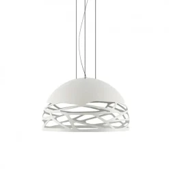 Straluma Hanglamp Kelly koepel 50cm wit> Eettafellampen|Woonkamerlampen