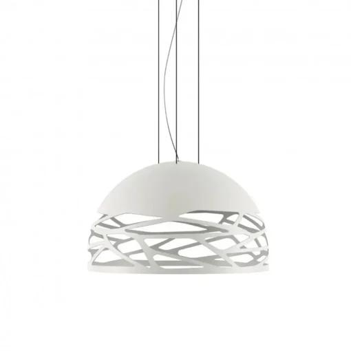 Straluma Hanglamp Kelly koepel 50cm wit> Eettafellampen|Woonkamerlampen