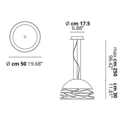 Straluma Hanglamp Kelly koepel 50cm wit> Eettafellampen|Woonkamerlampen