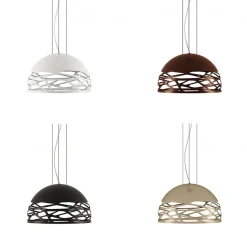 Straluma Hanglamp Kelly koepel 50cm wit></noscript> Eettafellampen|Woonkamerlampen