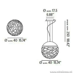 Straluma Hanglamp Kelly Sphere brons 40cm></noscript> Eettafellampen|Videverlichting