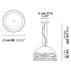 Straluma Hanglamp koepel brons 60cm 3xe27> Eettafellampen|Videverlichting