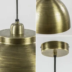Straluma Hanglamp Kylie oud brons metaal 45 cm></noscript> Eettafellampen|Light and Living