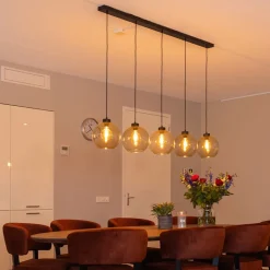 Straluma Hanglamp 5L balk + smoke glas 160cm><noscript><img width=