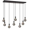 Straluma Hanglamp 8L plaat 110cm zwart ex.e27 lb> Eettafellampen|Pendel Lampen