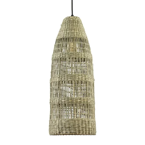 Straluma Hanglamp Latika smal zeegras naturel met zwart> Light and Living|Woonkamerlampen