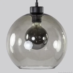 Straluma Hanglamp 3-lichts rond glas smoke 25 cm></noscript> Eettafellampen|Pendel Lampen