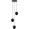 Straluma Hanglamp 3-lichts rond zwart/goud> Eettafellampen|Eetkamerverlichting