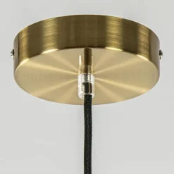 Straluma Hanglamp Medina satin gold/amber glas 40cm></noscript> Light and Living|Slaapkamerlampen