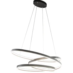 Straluma Hanglamp ovale ringen mat zwart> Hanglampen|Eettafellampen
