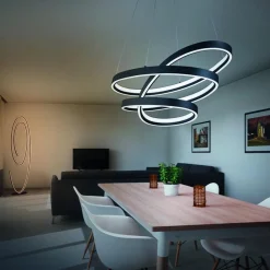 Straluma Hanglamp ovale ringen mat zwart></noscript> Hanglampen|Eettafellampen