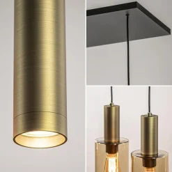 Straluma Hanglamp Perugia 7L brons/zwart></noscript> Hanglampen|Eettafellampen
