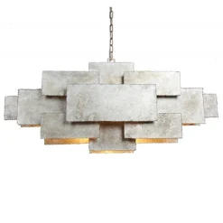 Straluma Hanglamp rechthoek speels antiek zilver> Eettafellampen|Keukenverlichting