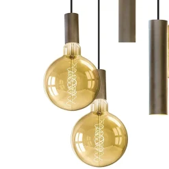 Straluma Hanglamp Riva 5l rond platinum></noscript> Eettafellampen|Eetkamerverlichting
