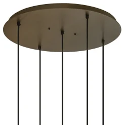 Straluma Hanglamp Riva 5l rond platinum></noscript> Eettafellampen|Eetkamerverlichting