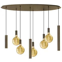 Straluma Hanglamp Riva ovaal 8L platinum> Eettafellampen|Eetkamerverlichting