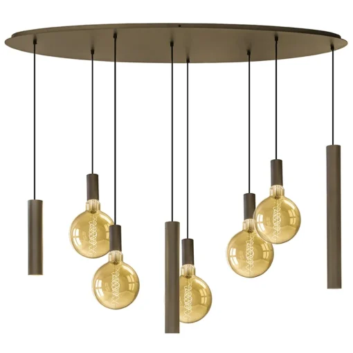Straluma Hanglamp Riva ovaal 8L platinum> Eettafellampen|Eetkamerverlichting