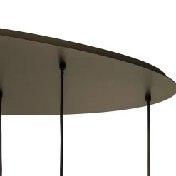 Straluma Hanglamp Riva ovaal 8L platinum></noscript> Eettafellampen|Eetkamerverlichting