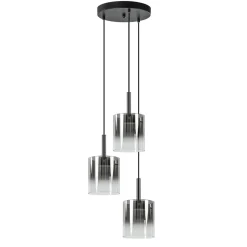 Straluma Hanglamp Salerno 3L zwart/gradient smoke> Hanglampen|Pendel Lampen