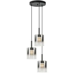 Straluma Hanglamp Salerno 3L zwart/gradient smoke> Hanglampen|Pendel Lampen