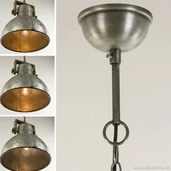 Straluma Hanglamp Shelly industrieel zink/hout></noscript> Light and Living|Woonkamerlampen