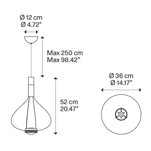 Straluma Hanglamp Sky-Fall groot transparant> Hanglampen|Pendel Lampen
