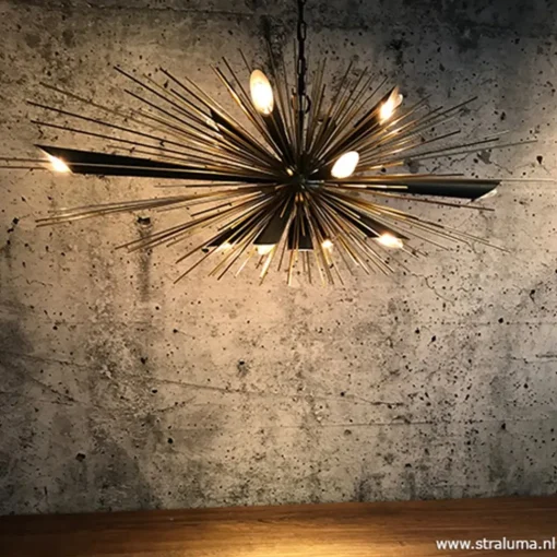 Straluma Hanglamp sprieten zwart/goud> Eettafellampen|Keukenverlichting