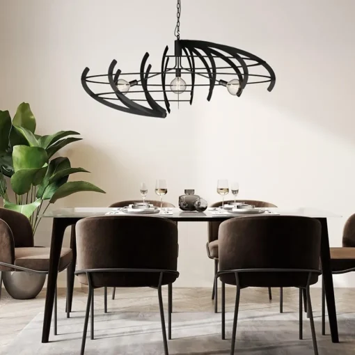 Straluma Hanglamp Terra ovaal zwart> Eettafellampen|Keukenverlichting