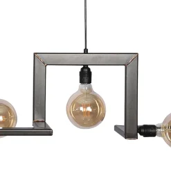 Straluma Hanglamp Tortona 7l 210 zwartstaal/koper></noscript> Eettafellampen|Pendel Lampen