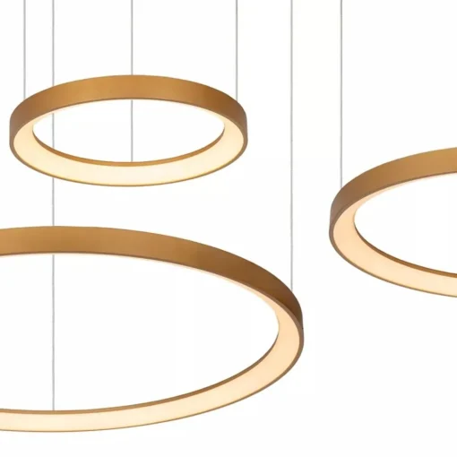Straluma Hanglamp Vidal 3 ringen matgoud> Hanglampen|Eettafellampen