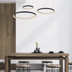 Straluma Hanglamp Vidal 3 ringen zwart></noscript> Hanglampen|Woonkamerlampen